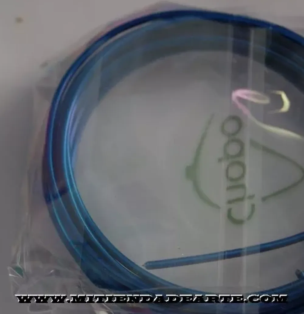 Hilo de aluminio azul 2mm Bisutería