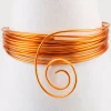 Clearance Hilo de aluminio naranja azafrán 1,5mm Bisutería
