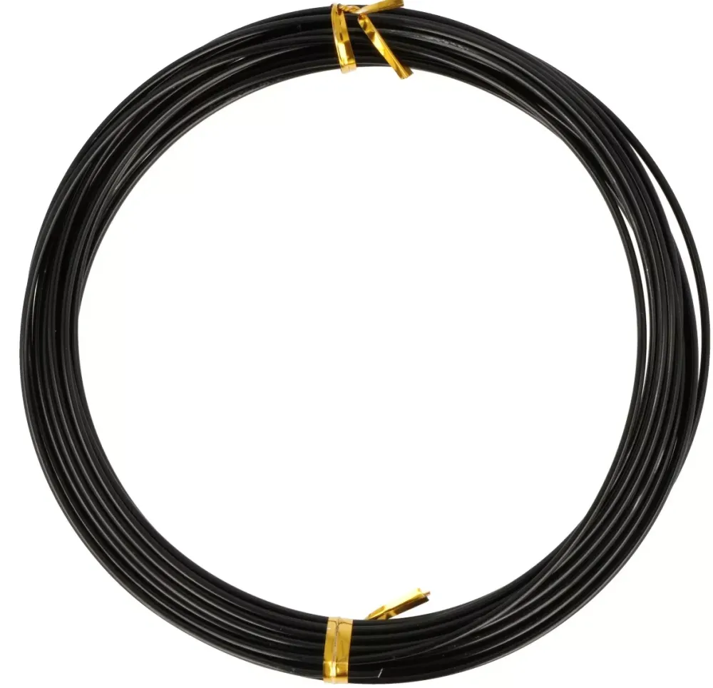 Hilo de aluminio negro 1,5mm Bisutería