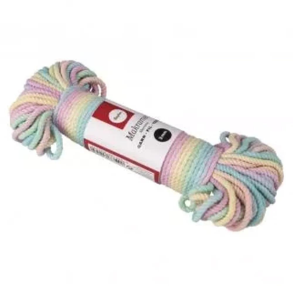 Clearance Hilo Macramé Trenzado Arcoiris 3mm Macramé