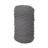 Online Hilo Macramé Trenzado Reciclado Gris Oscuro 2mm Macramé