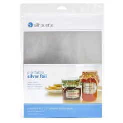 Sale Hojas Adhesivas Imprimibles Plateado Silhouette