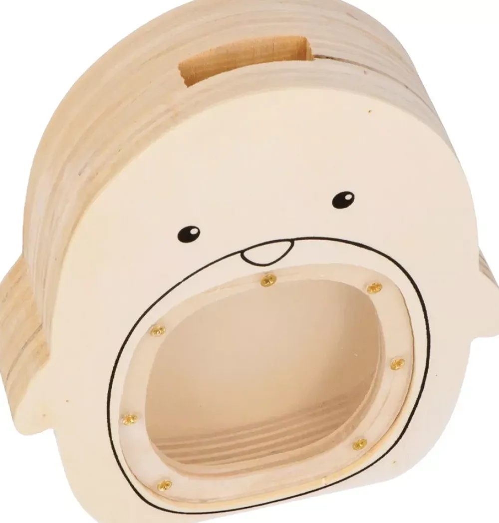 Discount Hucha Pingüino De Madera Maderas