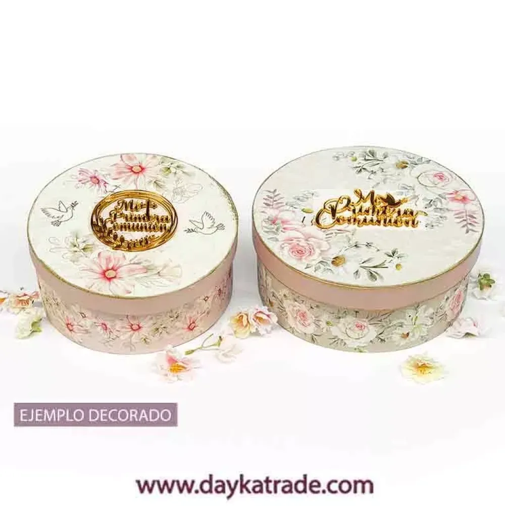 Best Kit 2 Cajas Prediseñadas Redondas Dayka Organización