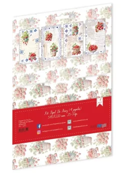 Online Kit 4 Papeles de Arroz Strawberry Fruits Market 54x33cm Papel Y Decoupage