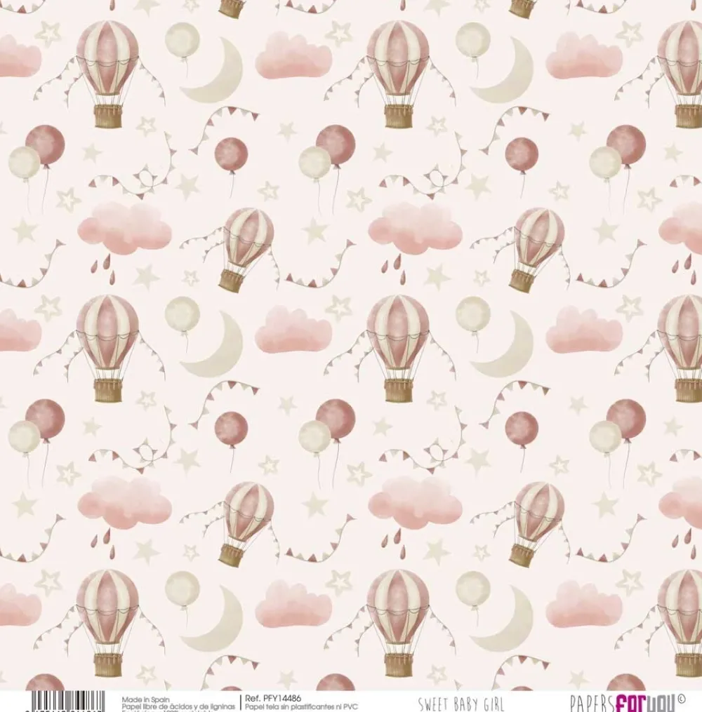 Clearance Kit 8 Papeles Tela Sweet Baby Girl 30x30cm Telas, Sedas Y Fieltro