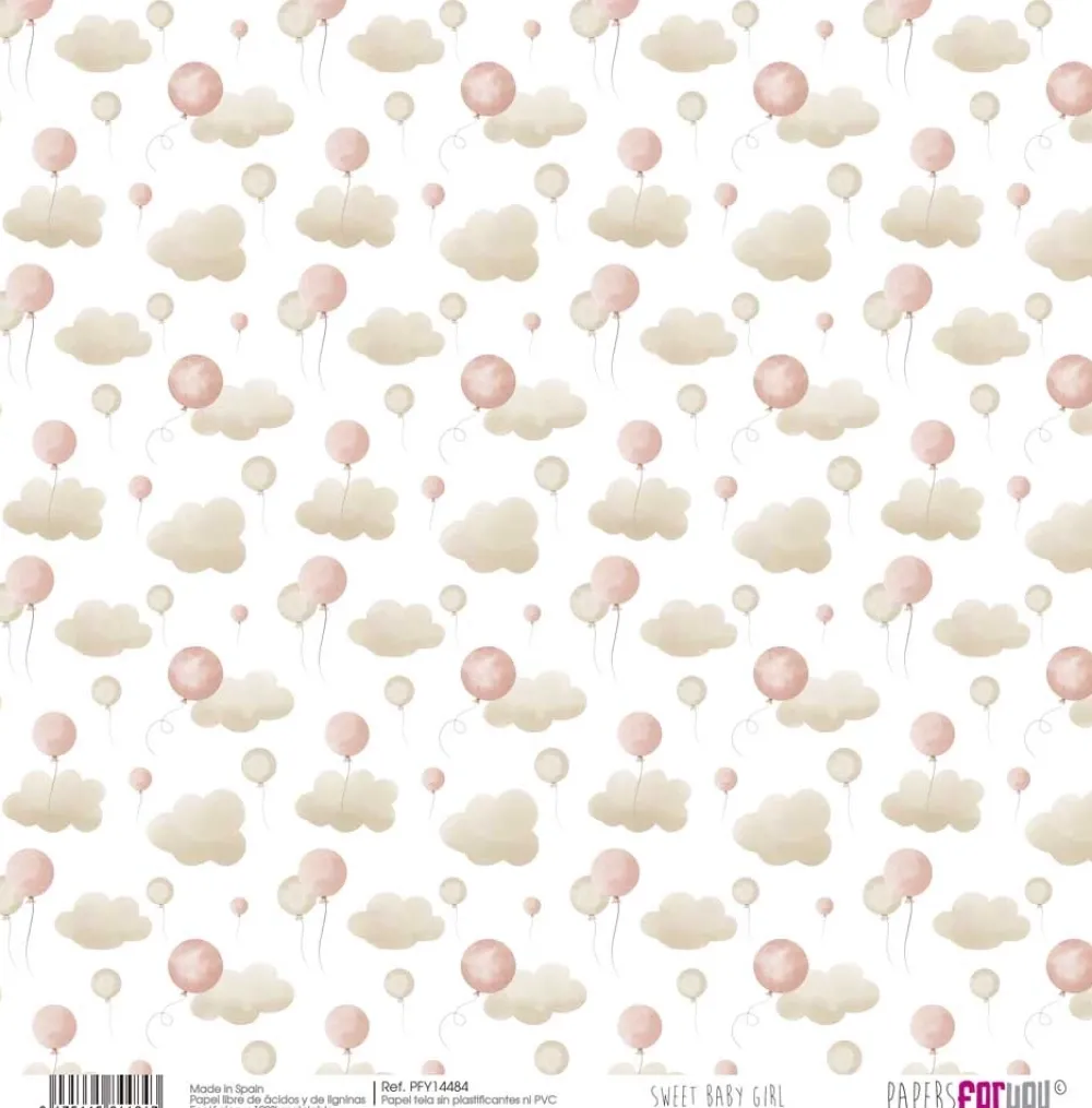 Clearance Kit 8 Papeles Tela Sweet Baby Girl 30x30cm Telas, Sedas Y Fieltro