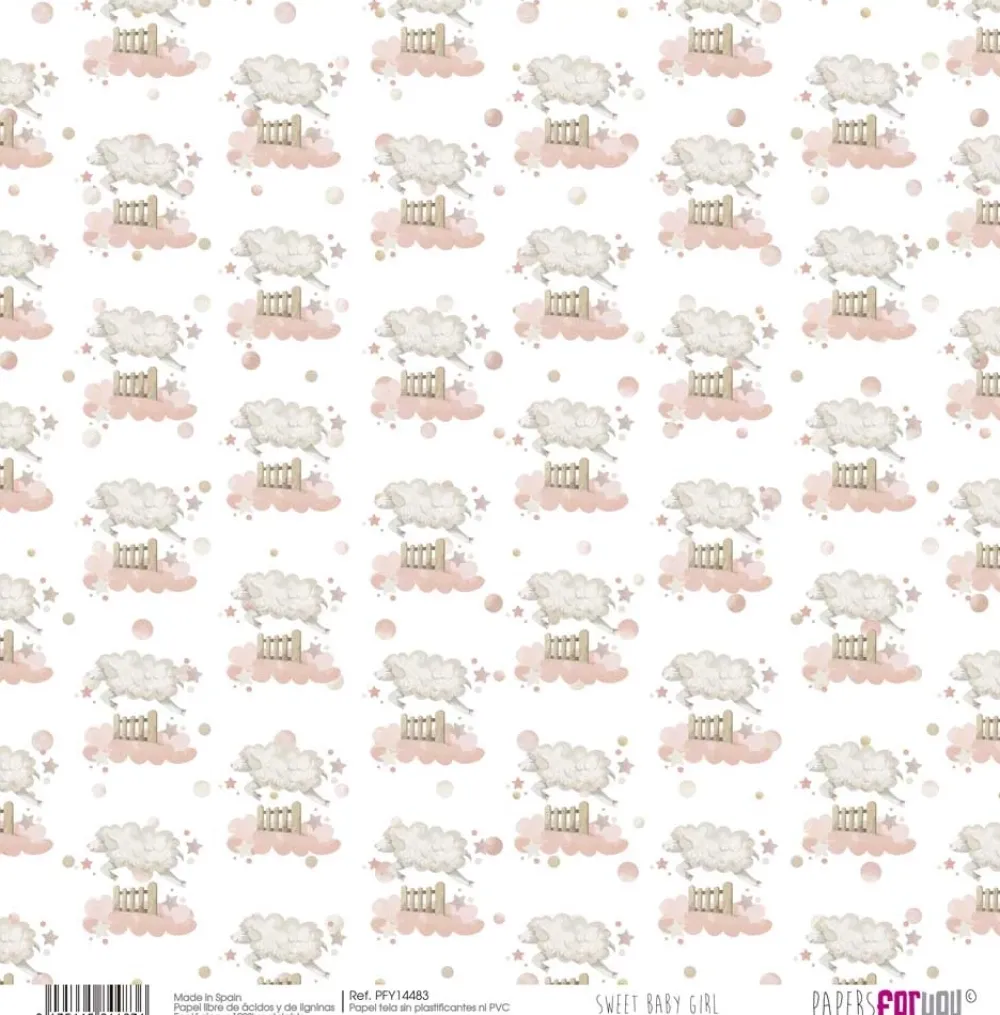 Clearance Kit 8 Papeles Tela Sweet Baby Girl 30x30cm Telas, Sedas Y Fieltro