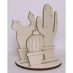 Hot Kit 3 Siluetas de Madera Cactus Grande 38cm Maderas