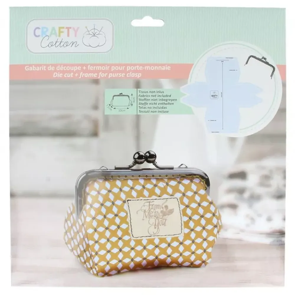 Kit costura para monedero triangular Telas, Sedas Y Fieltro