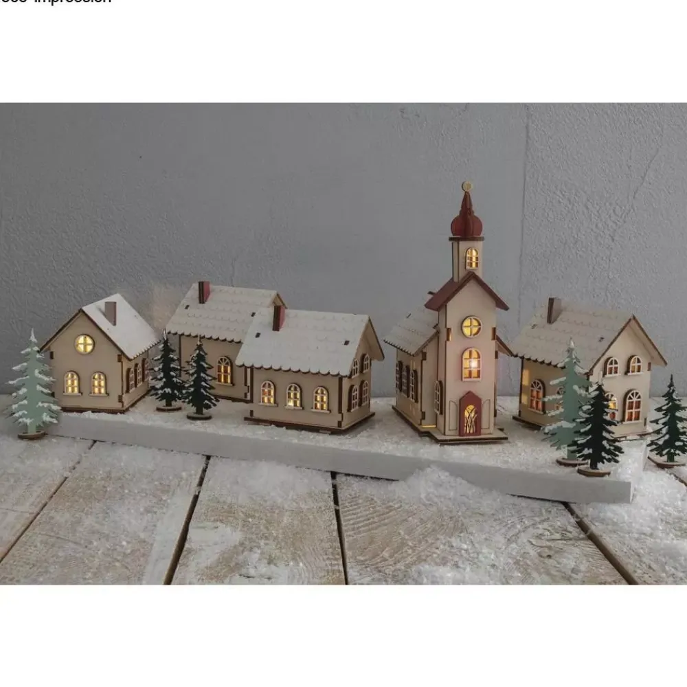New Kit 3D Casitas de madera con luces Navidad