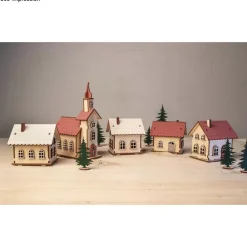New Kit 3D Casitas de madera con luces Navidad
