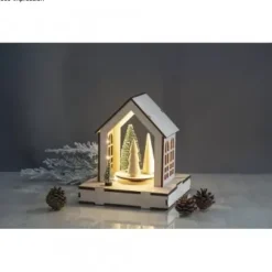 Best Kit 3D de madera casa con pesebre giratorio Navidad