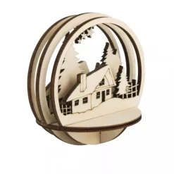 Hot Kit 3D de Madera Chalet Nevado Maderas|Navidad