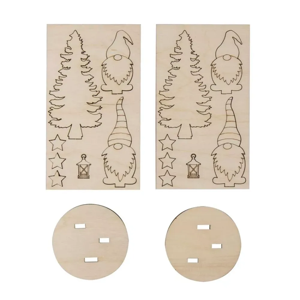Outlet Kit 3D de Madera Gnomos Navidad