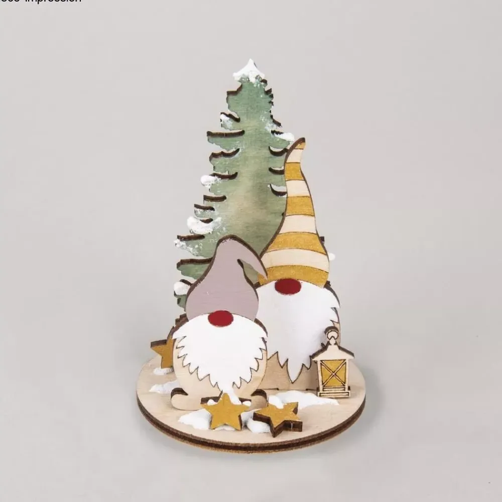 Outlet Kit 3D de Madera Gnomos Navidad