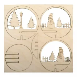 Sale Kit 3D de Madera Muñeco de Nieve Maderas|Navidad