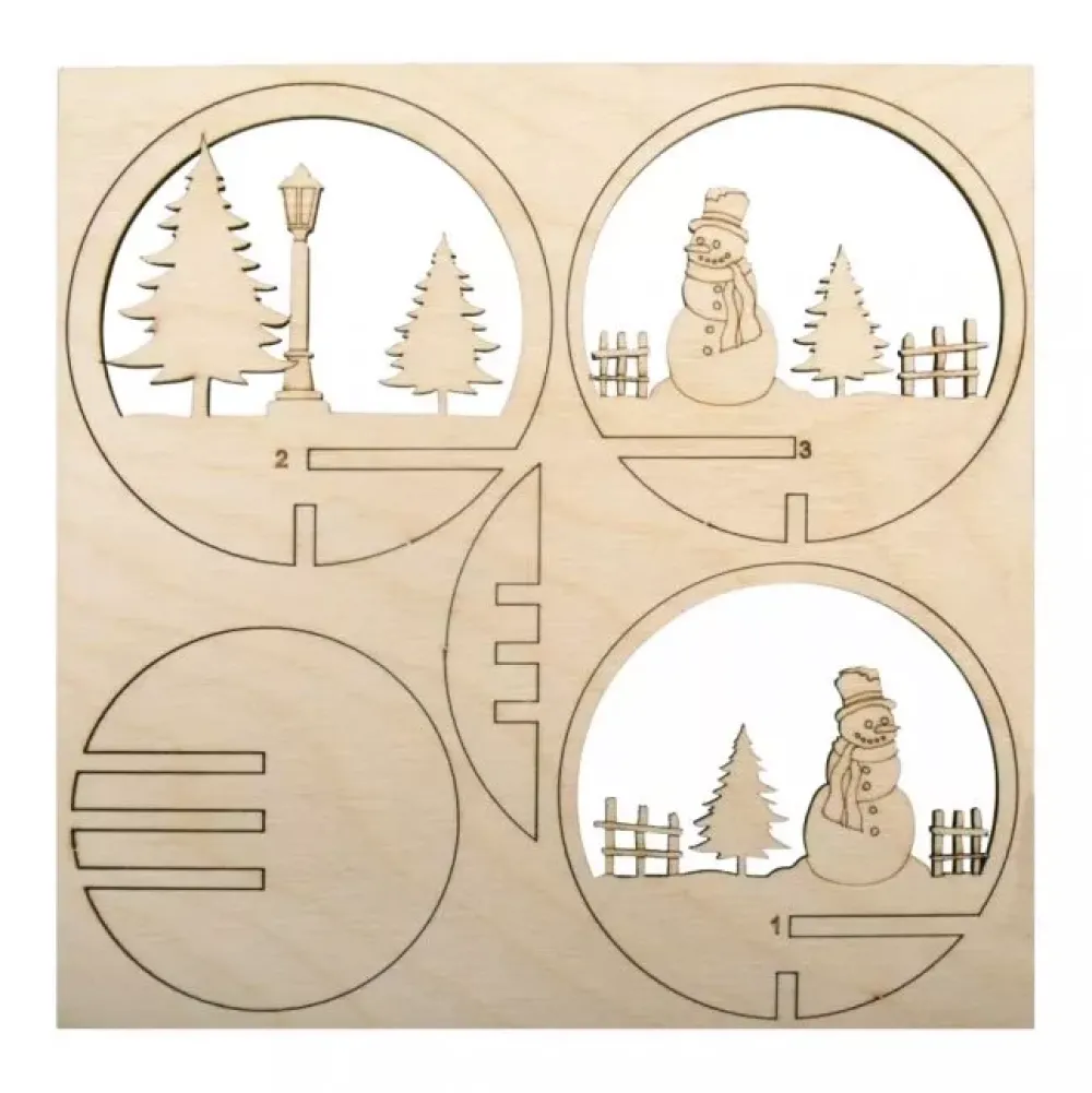 Sale Kit 3D de Madera Muñeco de Nieve Maderas|Navidad