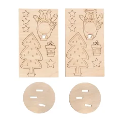 Discount Kit 3D de Madera Oso Navideño Maderas