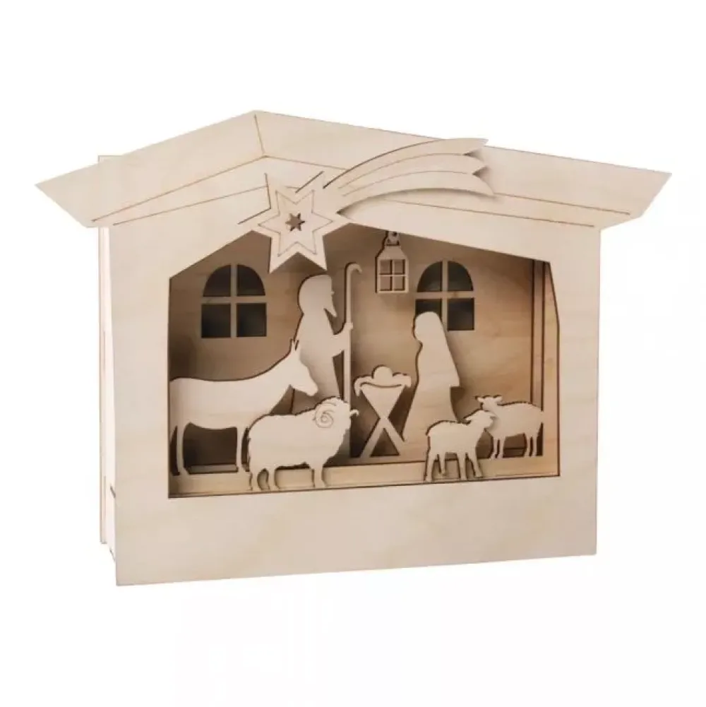 Discount Kit 3D de Madera Pesebre Maderas|Navidad