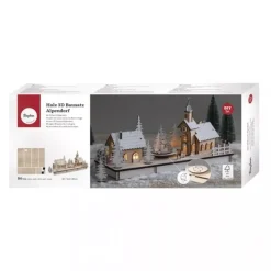 Hot Kit 3D de Madera Pueblo Alpino Maderas|Navidad
