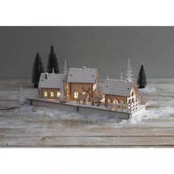 Online Kit 3D de madera Pueblo Invernal Maderas