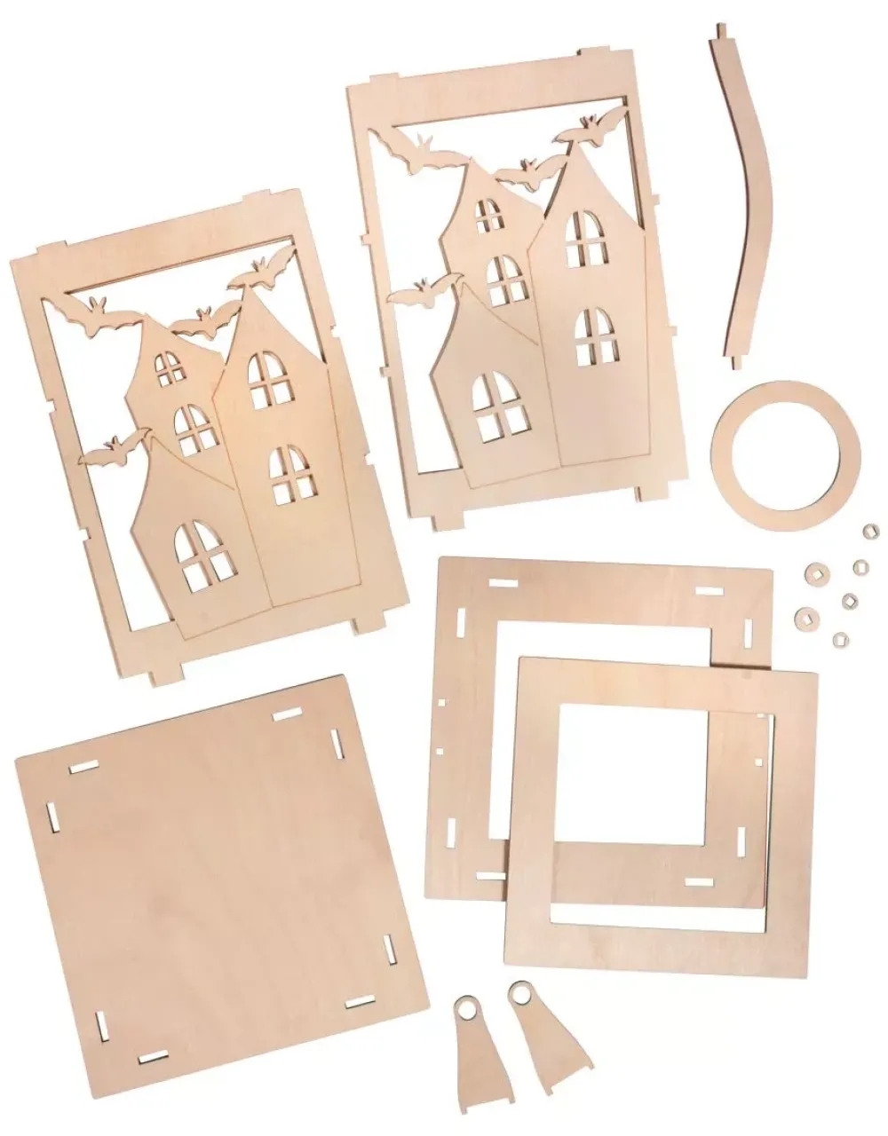 Kit 3D Farolillo Madera Murciélago Organización