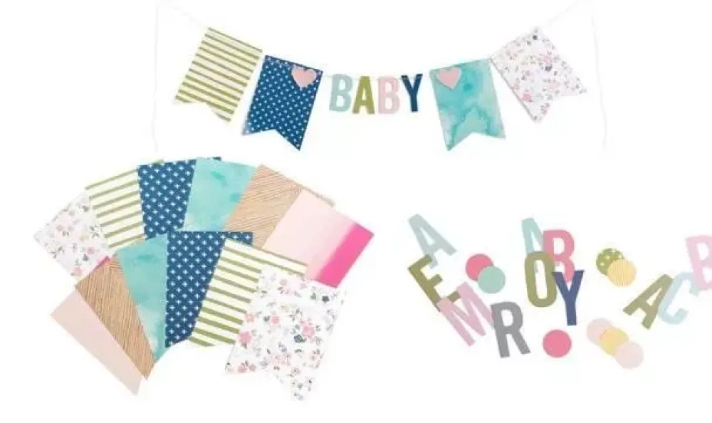 Kit de banderines Stitch Happy We R Memory Keepers Telas, Sedas Y Fieltro|Herramientas Para Tela