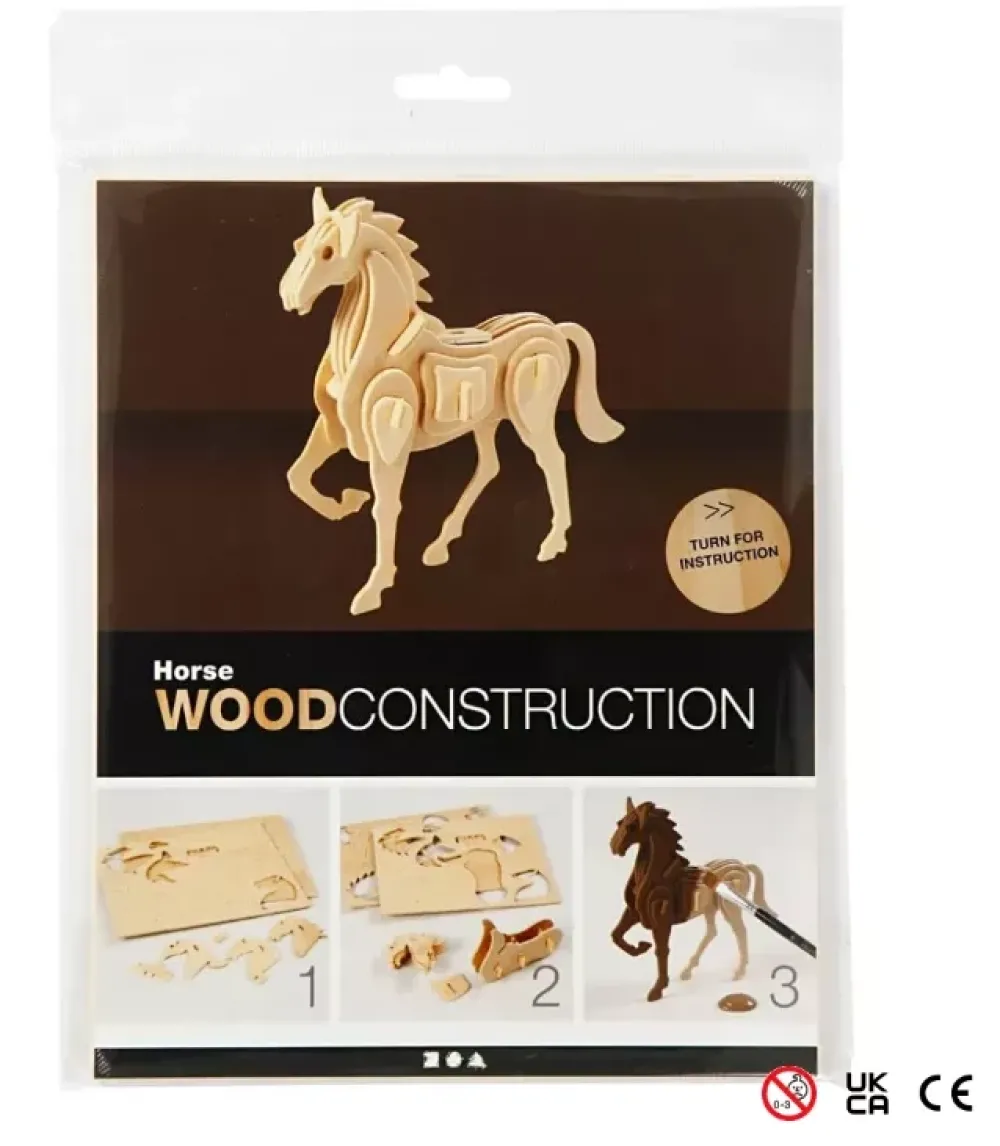 Kit de Construcción 3D Caballo Niños Niños Y Regalos