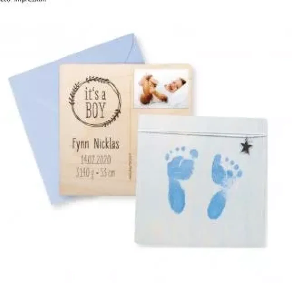 Outlet Kit de Impresión Huella Bebé Azul Niños Niños Y Regalos