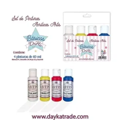 New Kit de Pinturas Acrílicas Básicas Artis Dayka Pinturas Acrílicas