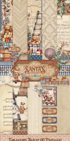 Online Kit de scrapbooking Santa's Workshop 15x30cm Navidad