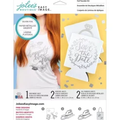 Clearance Kit De Transferibles Para Telas Silver Foil Silhouette