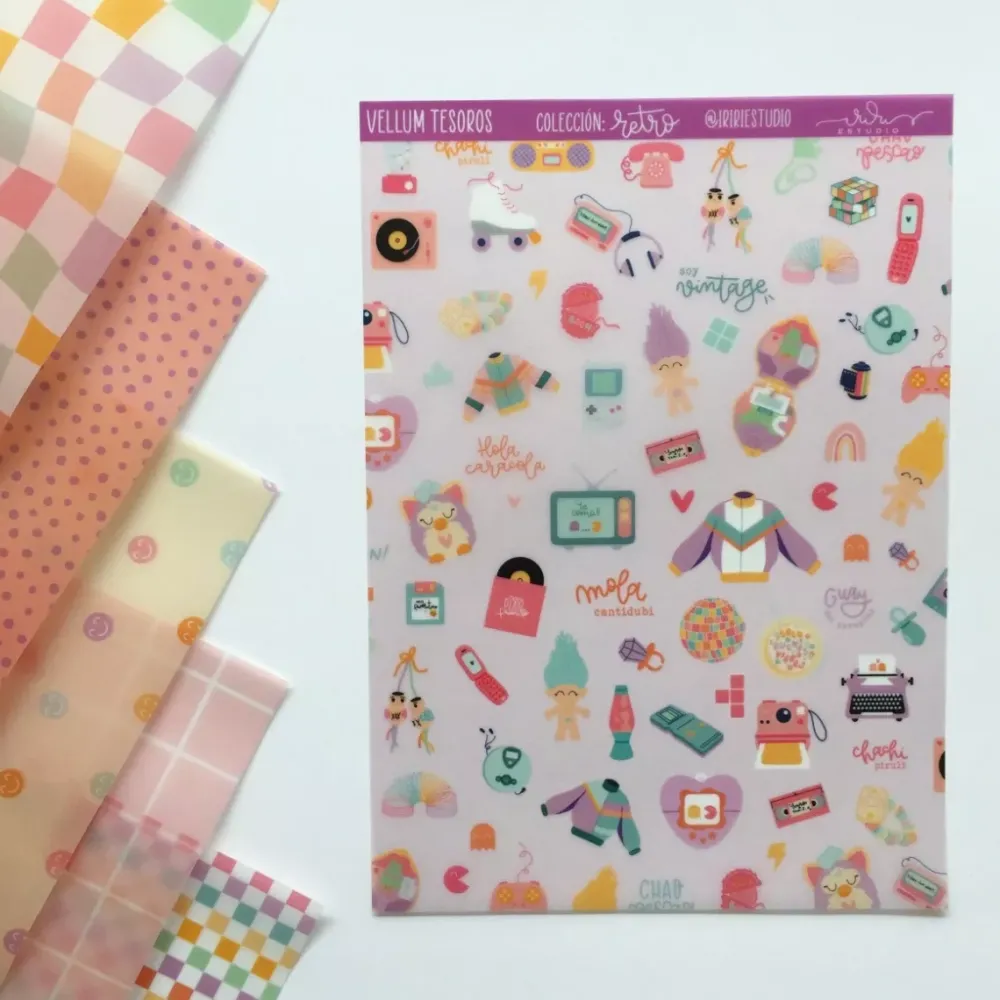 Hot Kit de vellums Retro 15x20cm Papeles