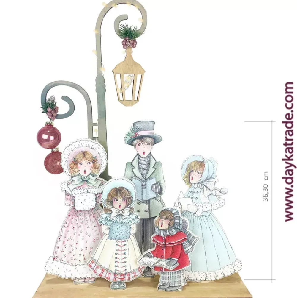 Clearance Kit DIY Cantores y Farola + Tela Prediseñada Dayka Navidad