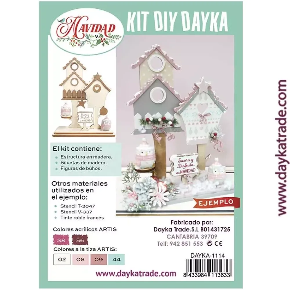 Kit DIY Casita Búhos de Navidad Dayka Navidad