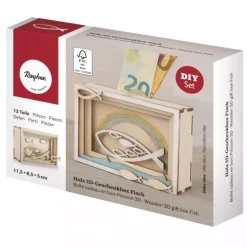 New Kit Hucha de Madera 3D Peces Maderas
