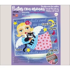 Clearance Kit Pintar con Arenas de Colores Toujours Dans Mon Coeur 38x46cm Arenas