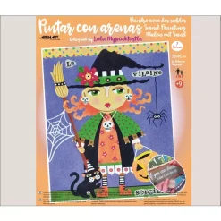 New Kit Pintar con Arenas de Colores La Vilaine Sorciere 38x46cm Arenas