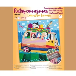 Best Kit Pintar con Arenas de Colores Excursión Bus 38x38cm Arenas