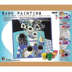 Outlet Kit Pintar con Arenas de Colores Bodegón Naif Azul 38x38cm Arenas