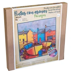 Sale Kit Pintar con Arenas de Colores Barcos Marineros 38x38cm Arenas