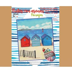 Hot Kit Pintar con Arenas de Colores Casitas Playa 38x46cm Arenas