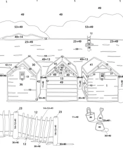 Hot Kit Pintar con Arenas de Colores Casitas Playa 38x46cm Arenas