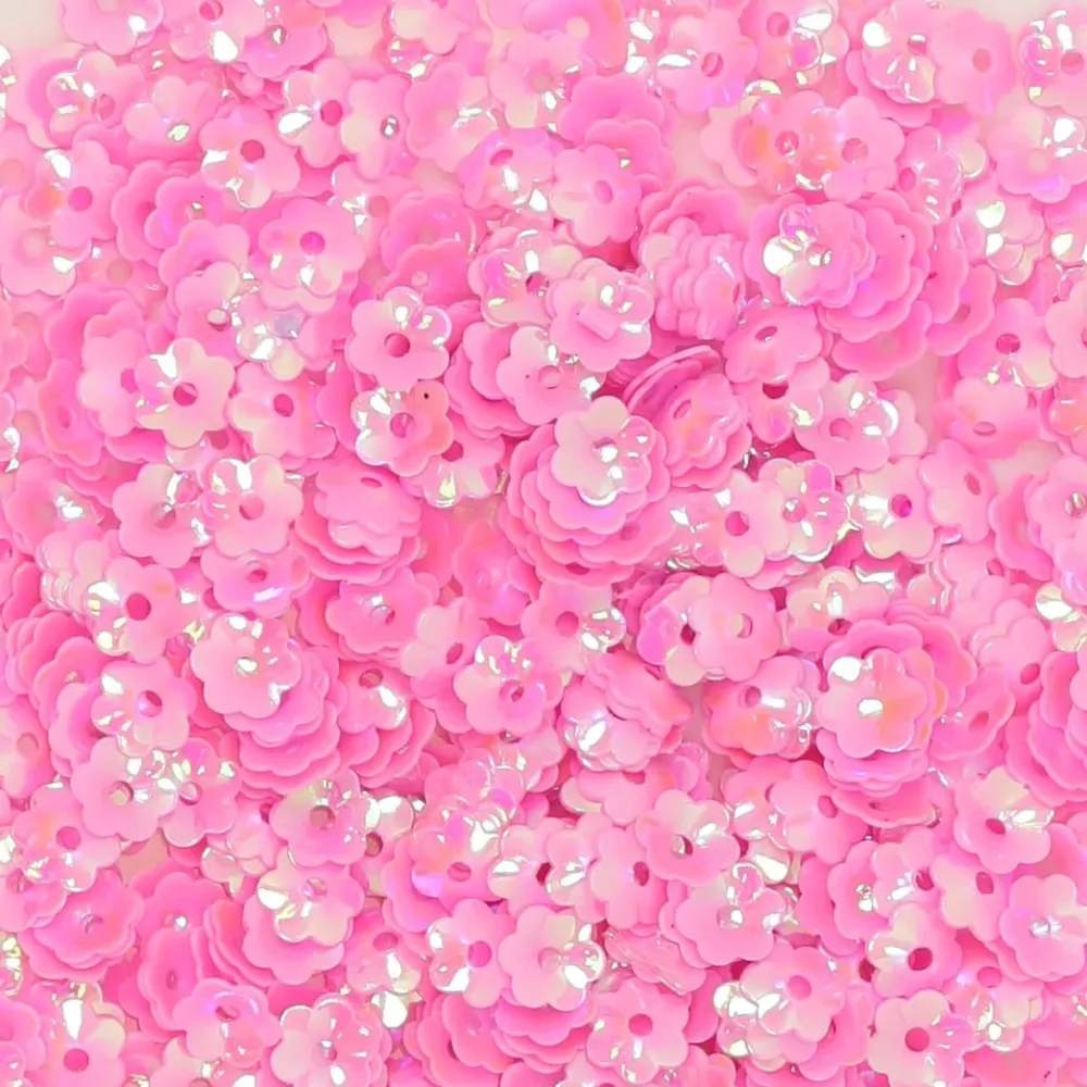 Best Lentejuelas Flores Rosa 5mm Bisutería
