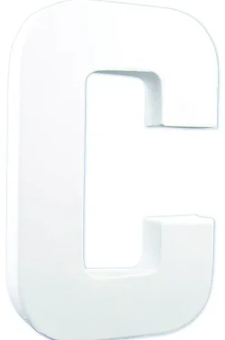 Outlet Letra C de cartón endurecido blanco Cartón Y Papel Maché