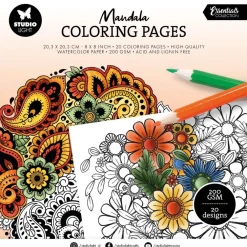 Clearance Libro para colorear Mandala Essentials Collection 20x20cm Colorear