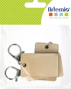 Outlet Llavero de madera Rectangular Bisutería
