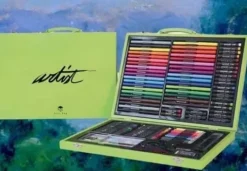 New Maletín de Madera 122 Piezas Art Studio Verde Niños Niños Y Regalos