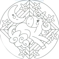 Clearance Mandalas de unicornios 02 Infantil|Colorear
